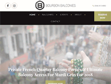 Tablet Screenshot of bourbonbalcony.com